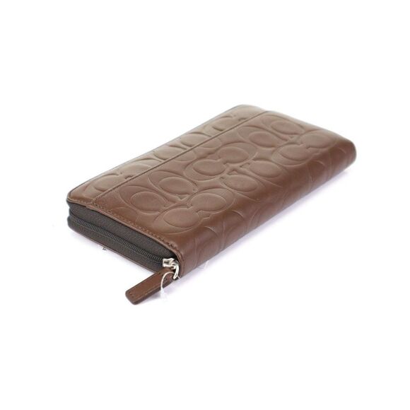NWT Coach Signature embossed Accordion Wallet in Mahogany Brown - Picture 5 of 7
